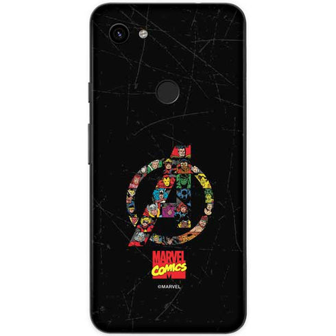 Marvel Classic Comics Avengers Logo Google Pixel 3a XL Skin